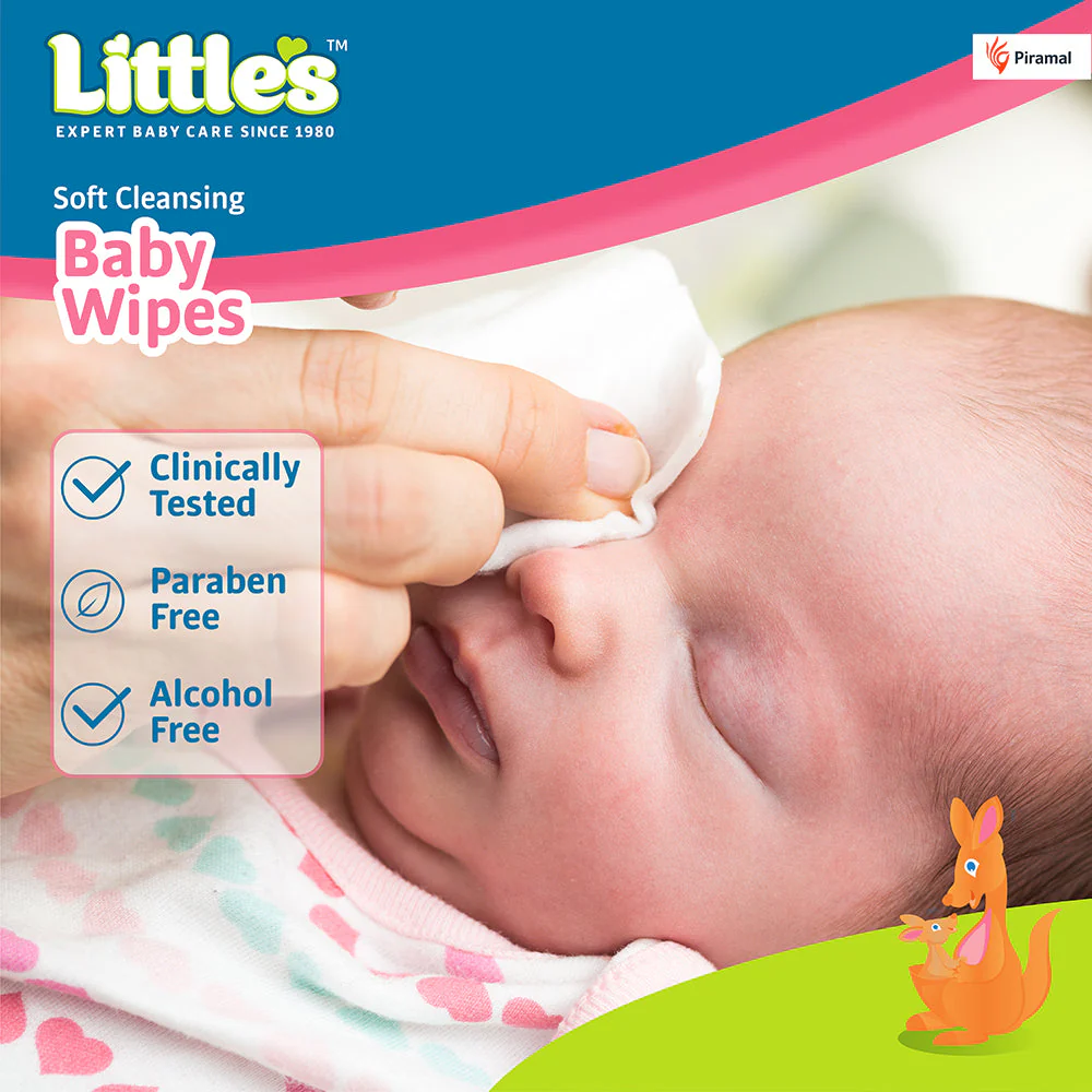 Little's Soft Cleansing Baby Wipes Lid Pack - 80 Wipes Buy 5 get 5 free - Image 6