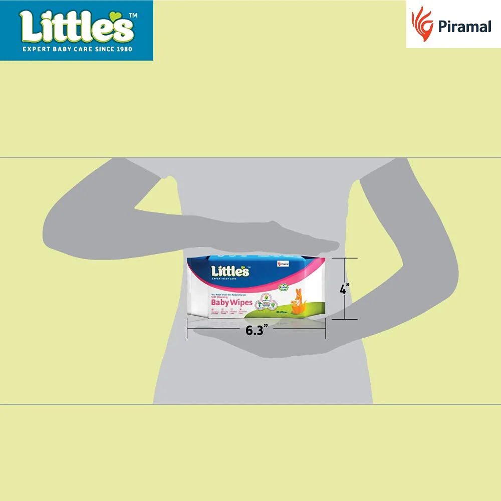 Little's Soft Cleansing Baby Wipes | With Aloe Vera, Jojoba Oil and Vitamin E (30 Wipes) Pack of 5 - Image 4
