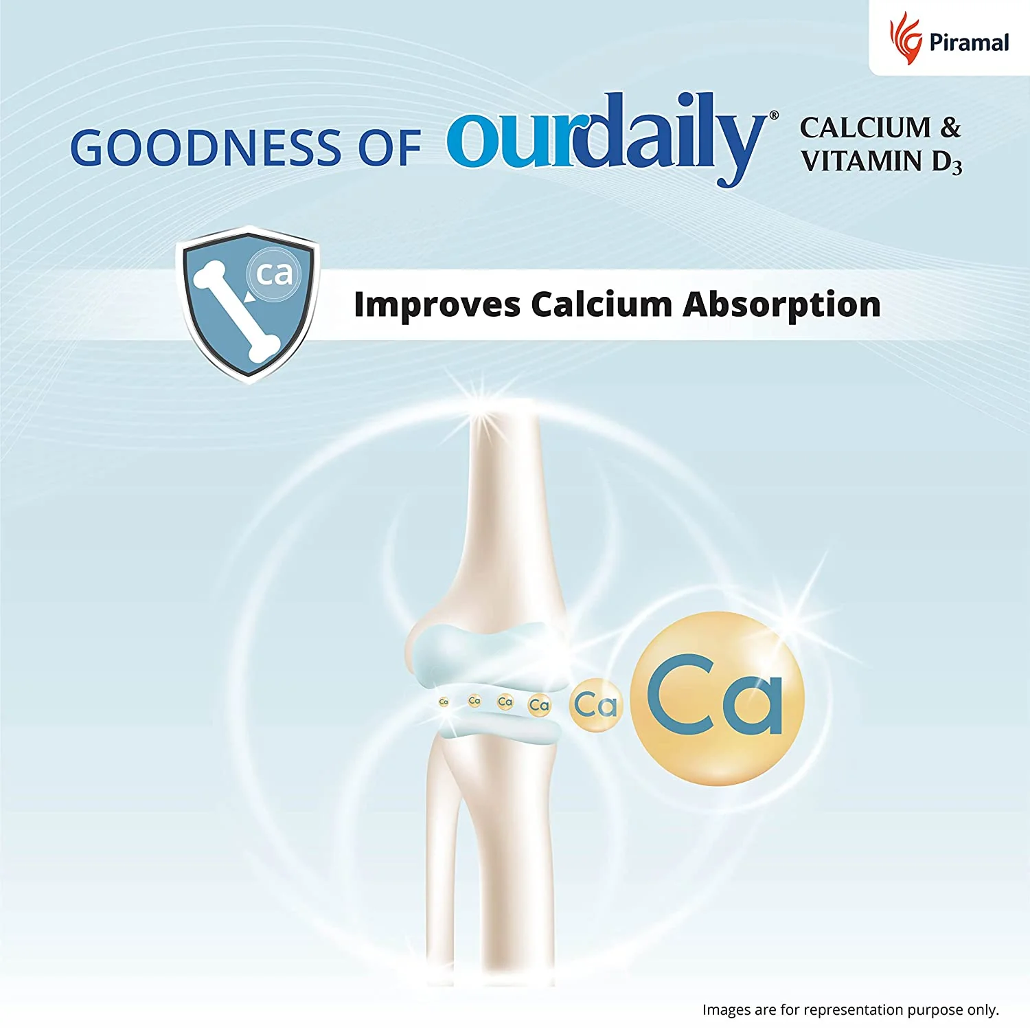 Ourdaily Calcium & Vitamin D3 Tablets | Daily Supplement For Stronger Bones & Joints - Image 4