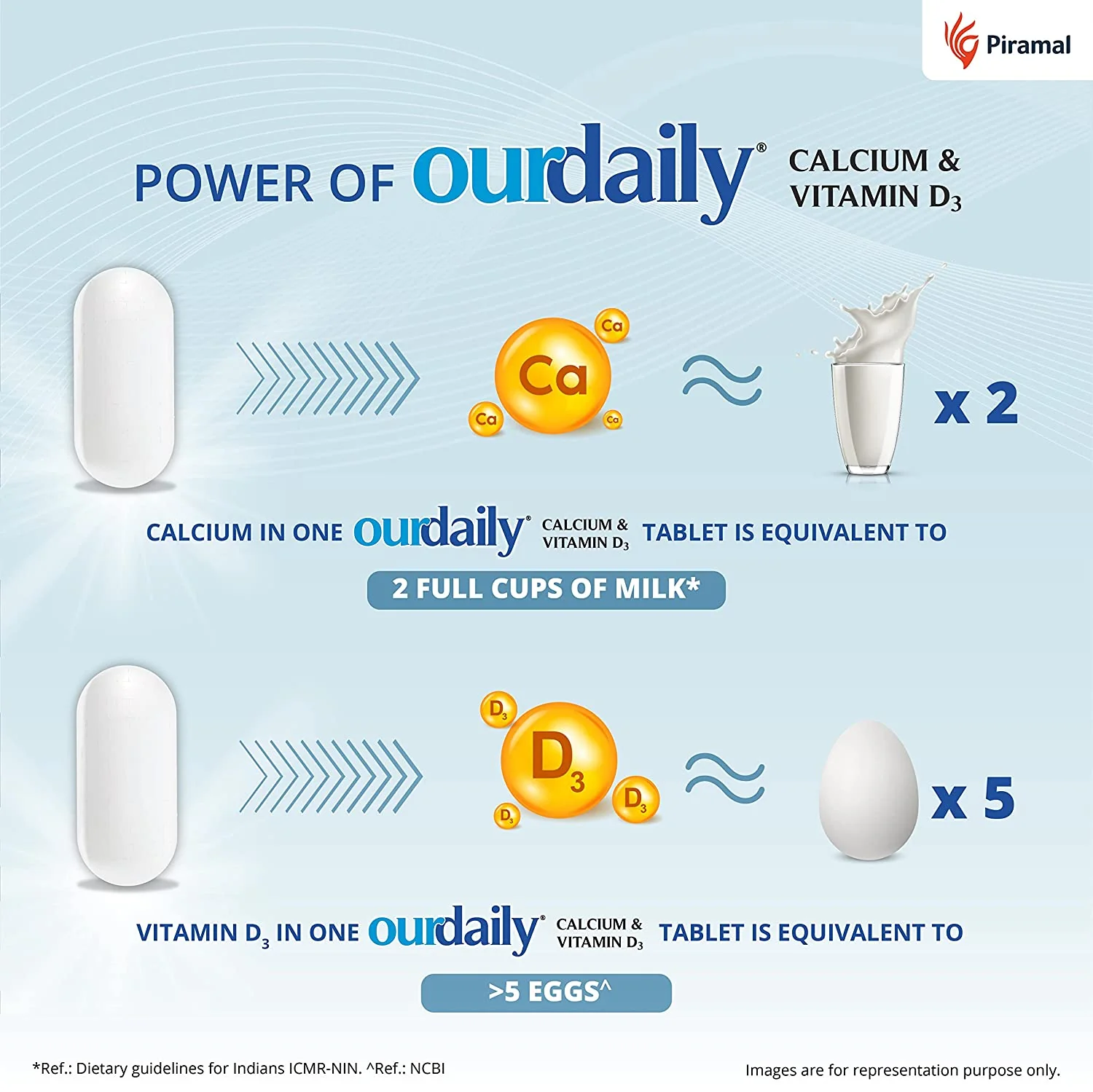 Ourdaily Calcium & Vitamin D3 Tablets | Daily Supplement For Stronger Bones & Joints - Image 5