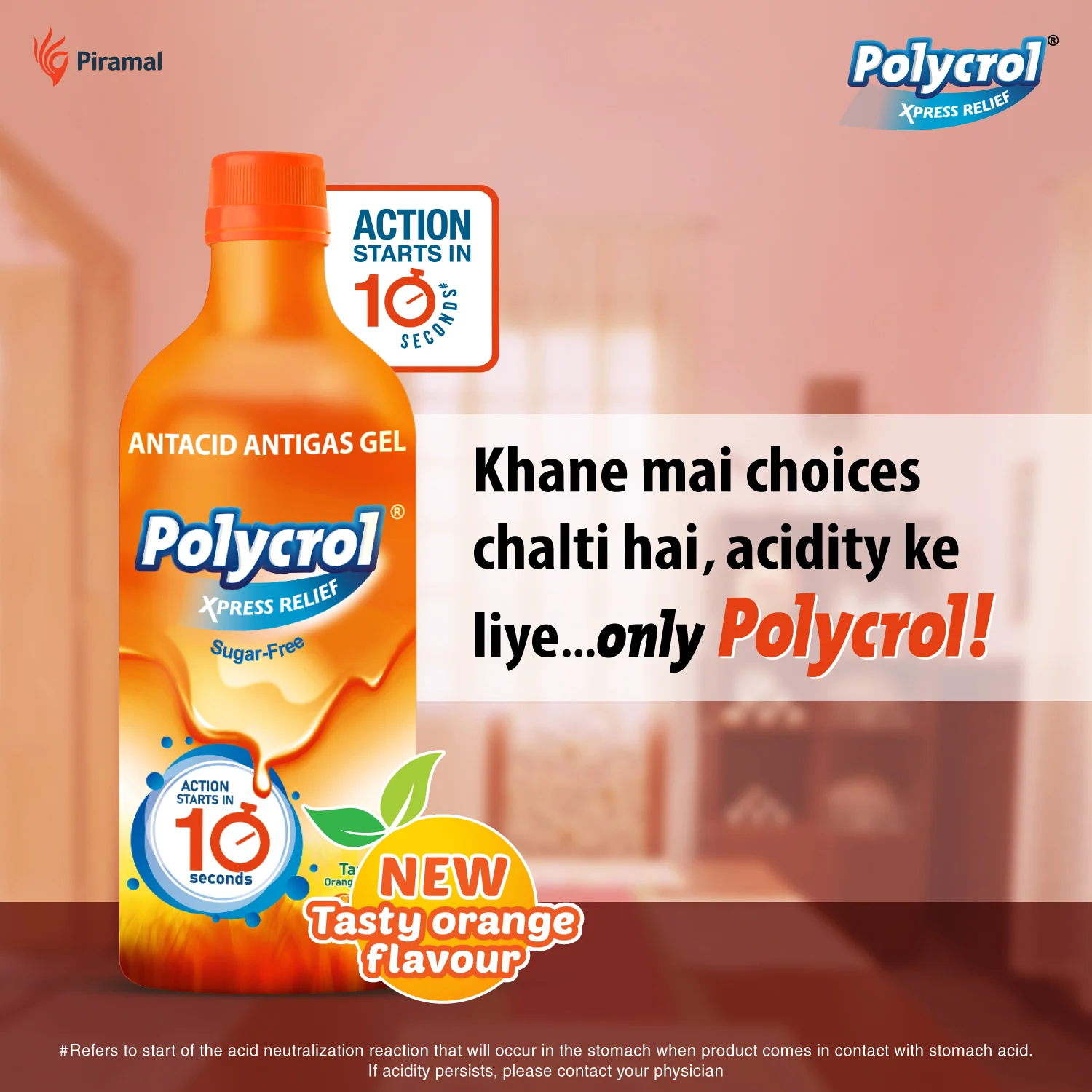 Polycrol (Orange) | Quick relief Antacid medicine - Image 2