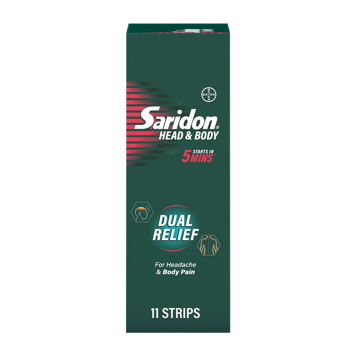 Saridon Head & Body, Faster Action vs Ibuprofen & plain Paracetamol, Starts in 5 mins - Image 3