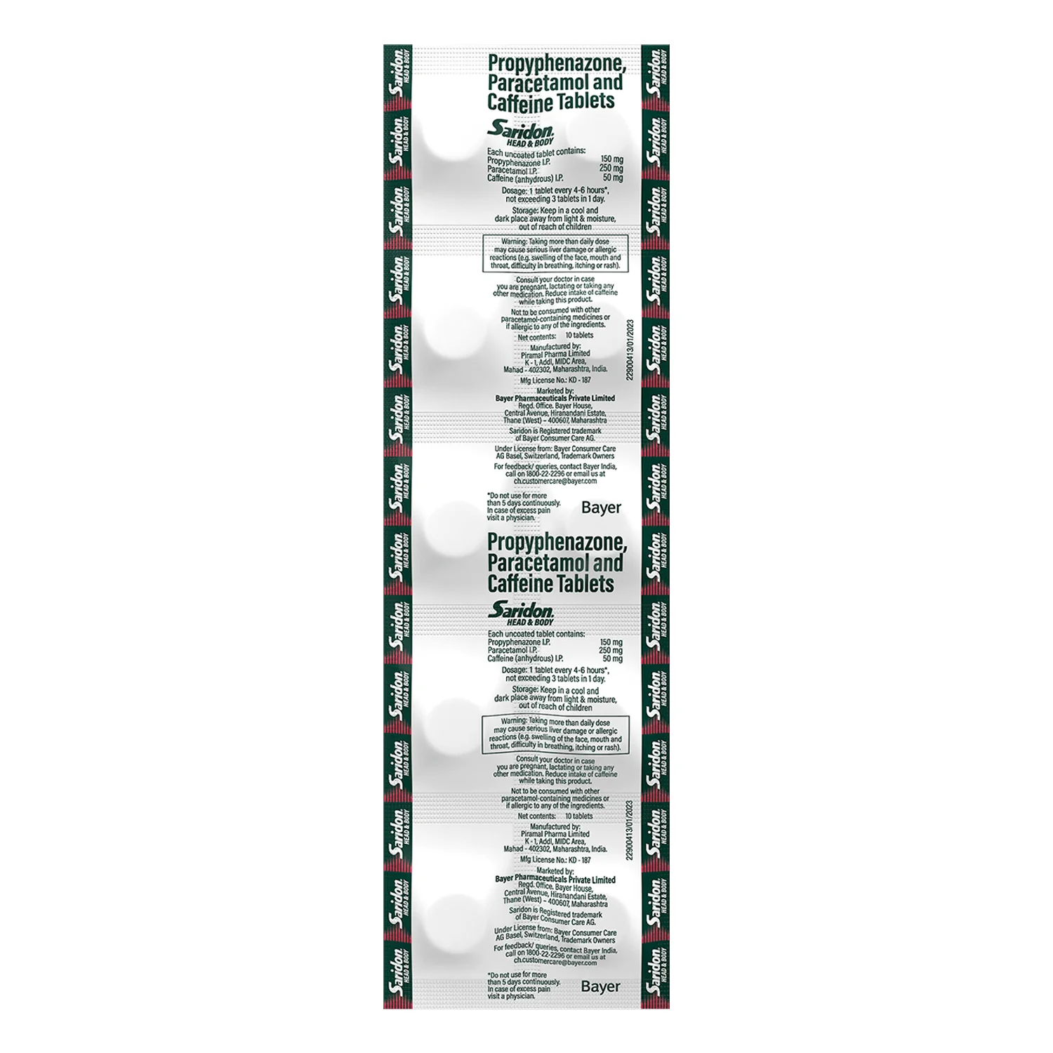 Saridon Head & Body, Faster Action vs Ibuprofen & plain Paracetamol, Starts in 5 mins - Image 6