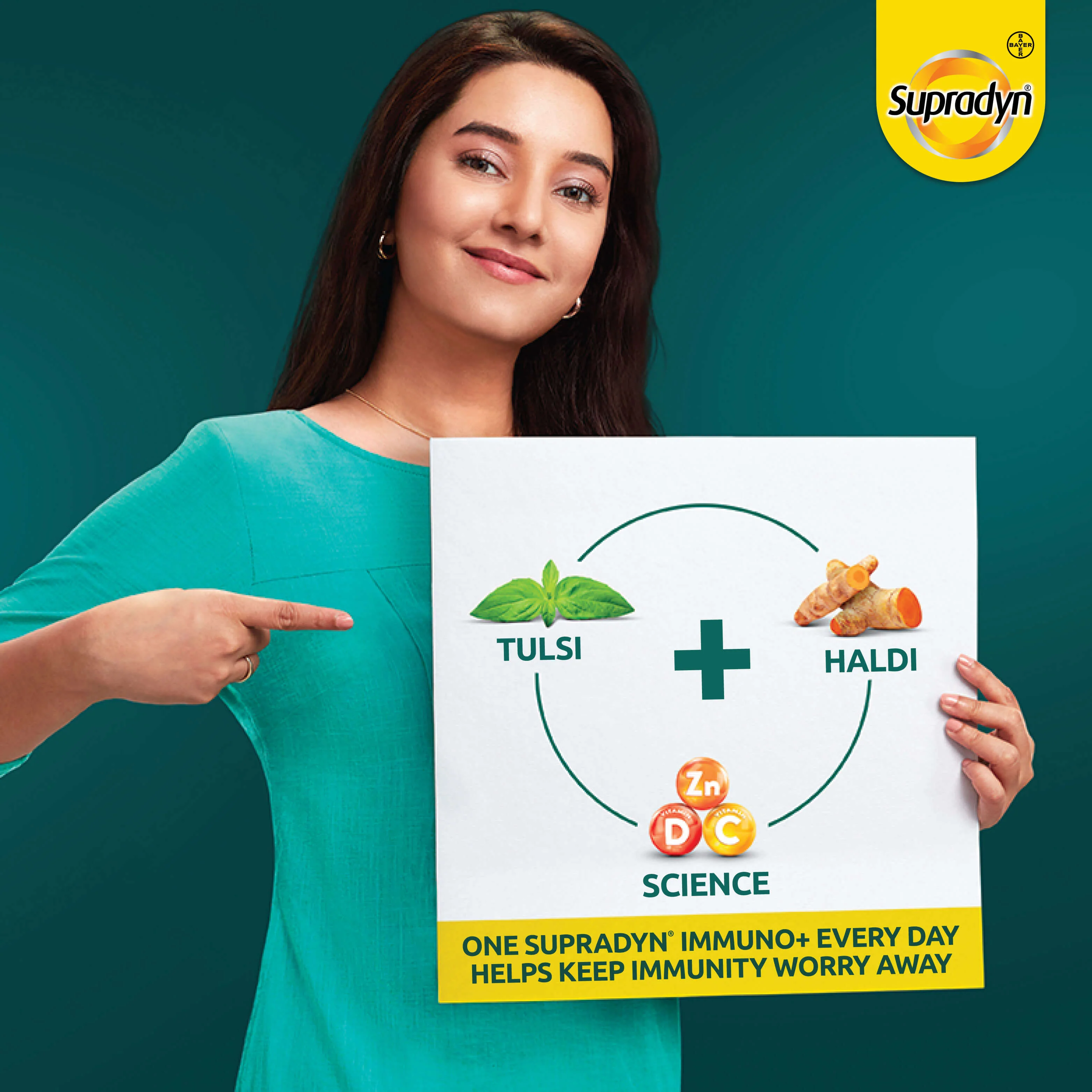Supradyn Immuno+ Multivitamin with Turmeric & Tulsi | Tablet for Energy & Immunity- 10 Tablets - Image 5