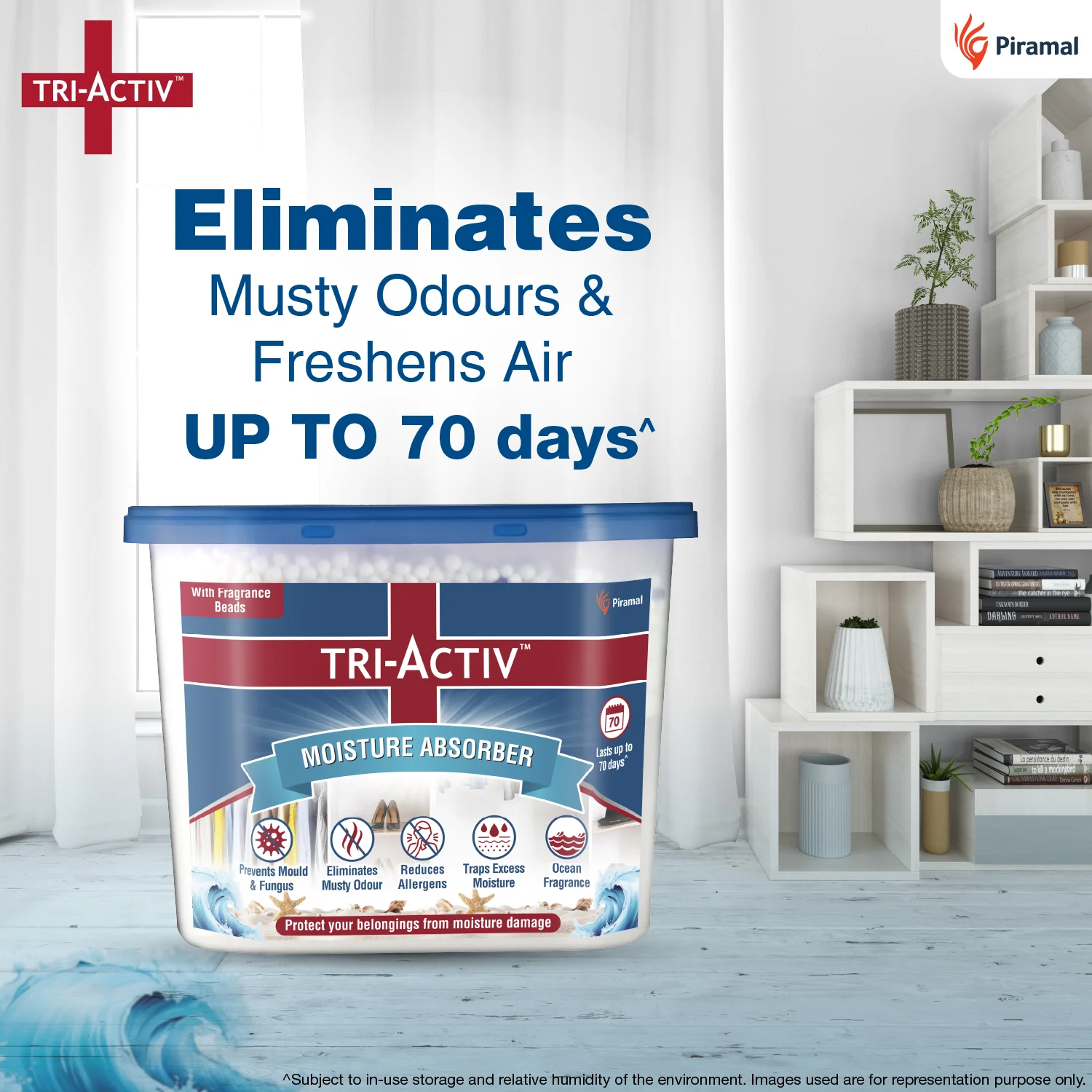Tri-Activ Moisture Absorbers | Dehumidifier For Wardrobe, Closet, Shoe Rack | Absorption Capacity upto 600ml Each I Prevent Mould & Fungus, Allergens & Eliminate Odour - Image 10