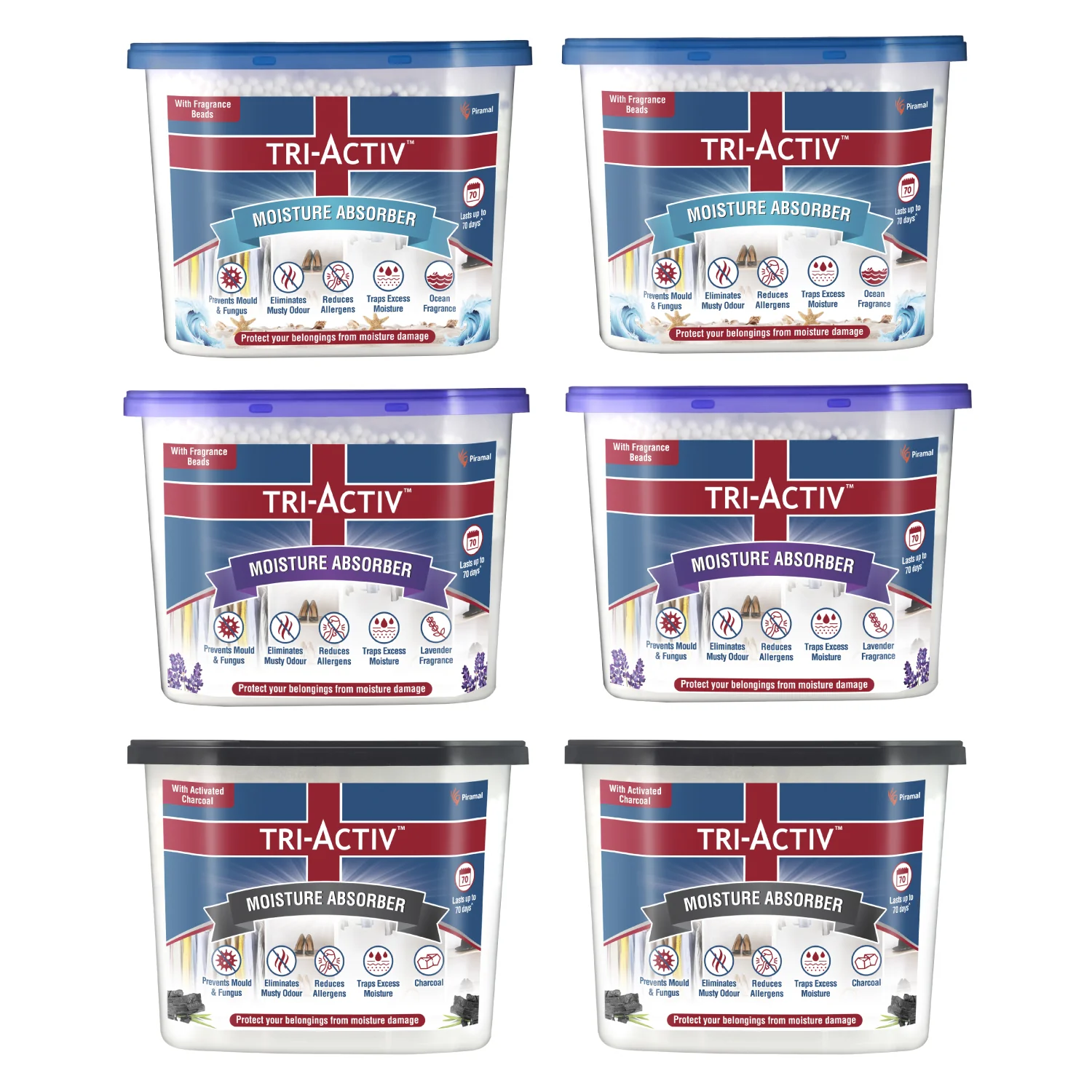 Tri-Activ Moisture Absorbers | Dehumidifier For Wardrobe, Closet, Shoe Rack | Absorption Capacity upto 600ml Each I Prevent Mould & Fungus, Allergens & Eliminate Odour - Image 11