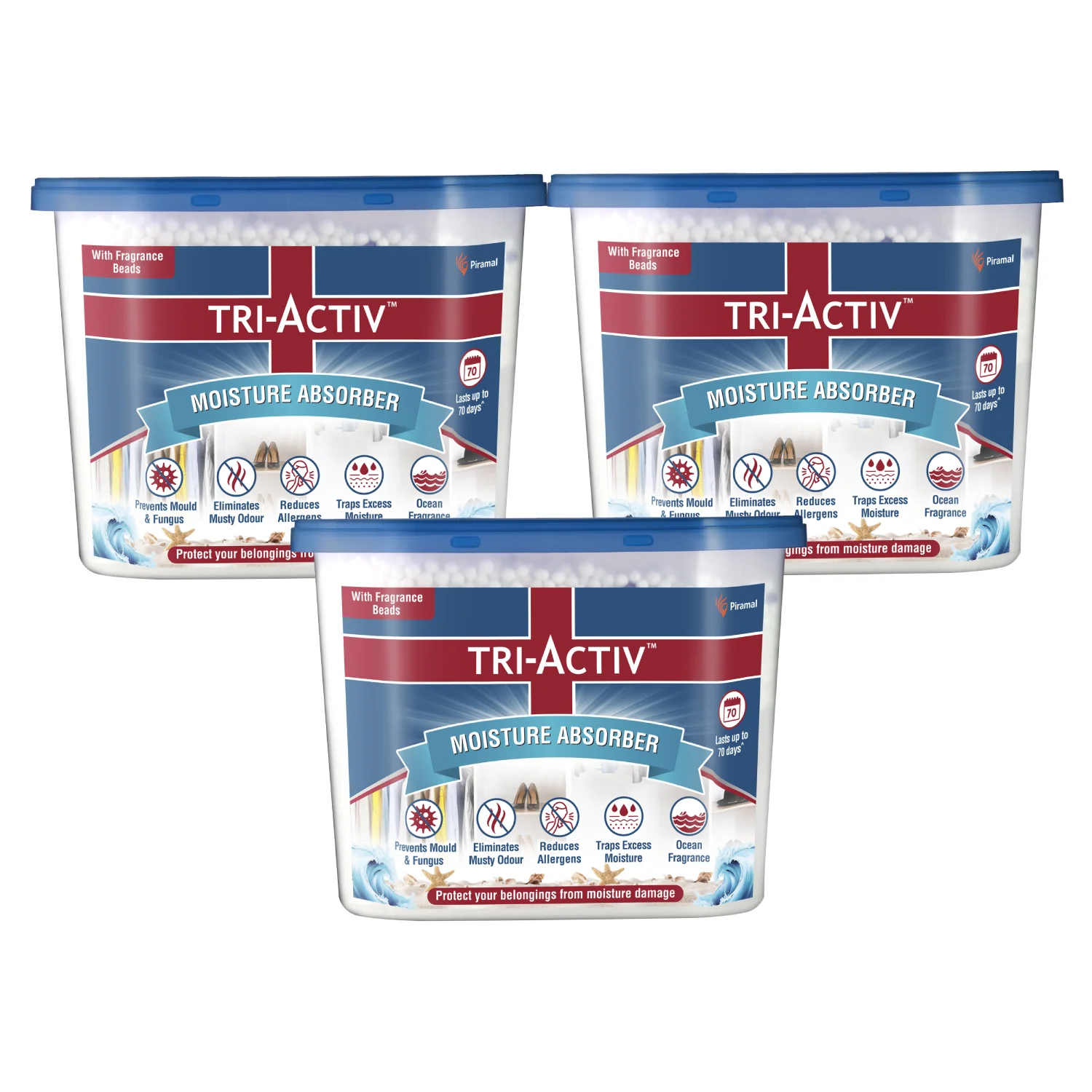 Tri-Activ Moisture Absorbers | Dehumidifier For Wardrobe, Closet, Shoe Rack | Absorption Capacity upto 600ml Each I Prevent Mould & Fungus, Allergens & Eliminate Odour - Image 14