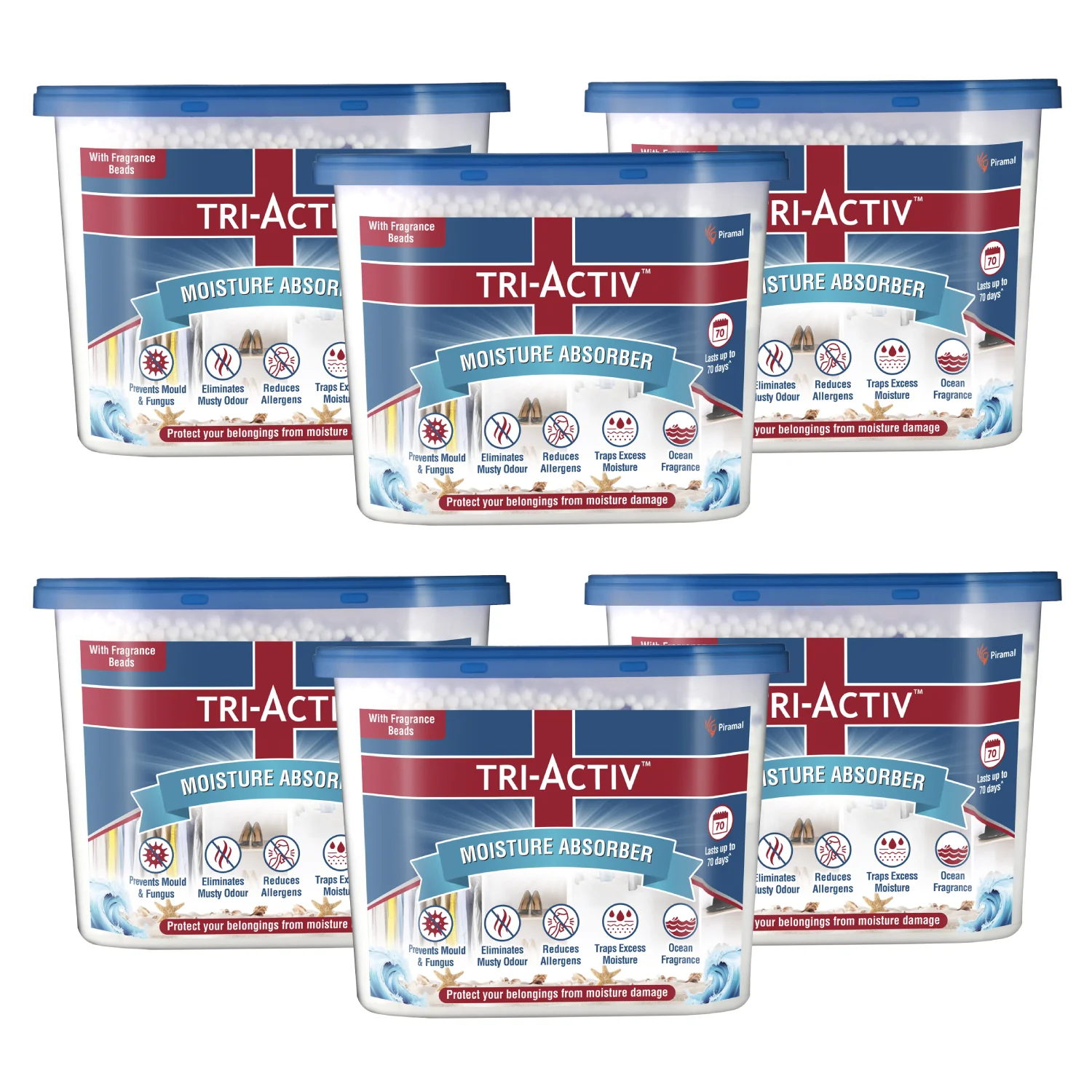Tri-Activ Moisture Absorbers | Dehumidifier For Wardrobe, Closet, Shoe Rack | Absorption Capacity upto 600ml Each I Prevent Mould & Fungus, Allergens & Eliminate Odour - Image 16
