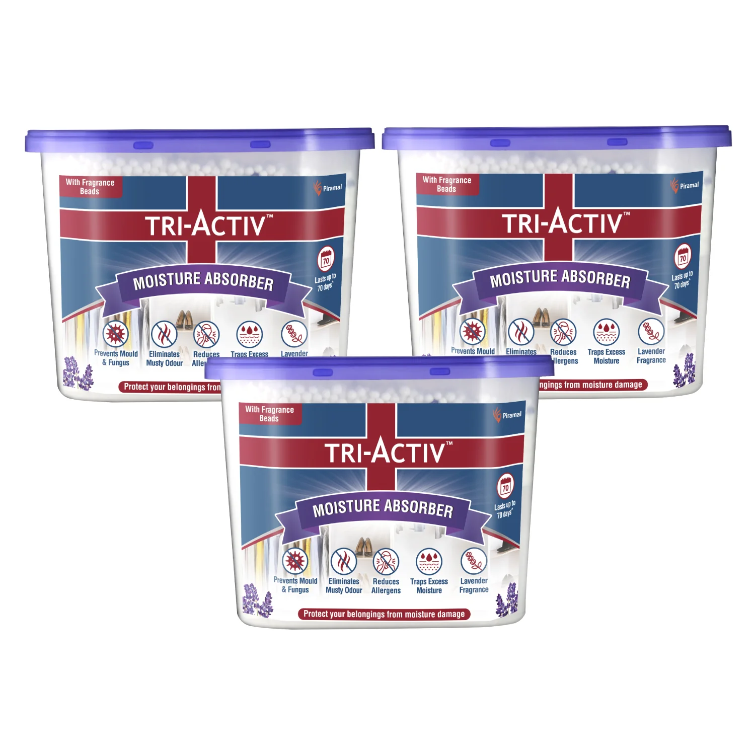 Tri-Activ Moisture Absorbers | Dehumidifier For Wardrobe, Closet, Shoe Rack | Absorption Capacity upto 600ml Each I Prevent Mould & Fungus, Allergens & Eliminate Odour - Image 19