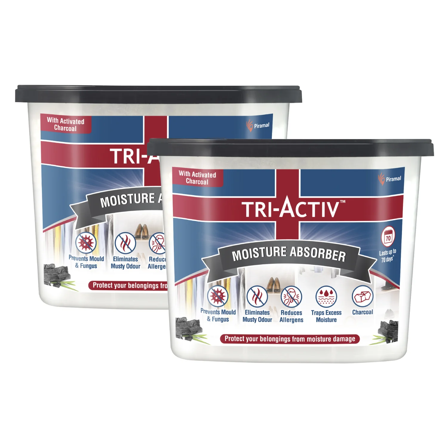 Tri-Activ Moisture Absorbers | Dehumidifier For Wardrobe, Closet, Shoe Rack | Absorption Capacity upto 600ml Each I Prevent Mould & Fungus, Allergens & Eliminate Odour - Image 20