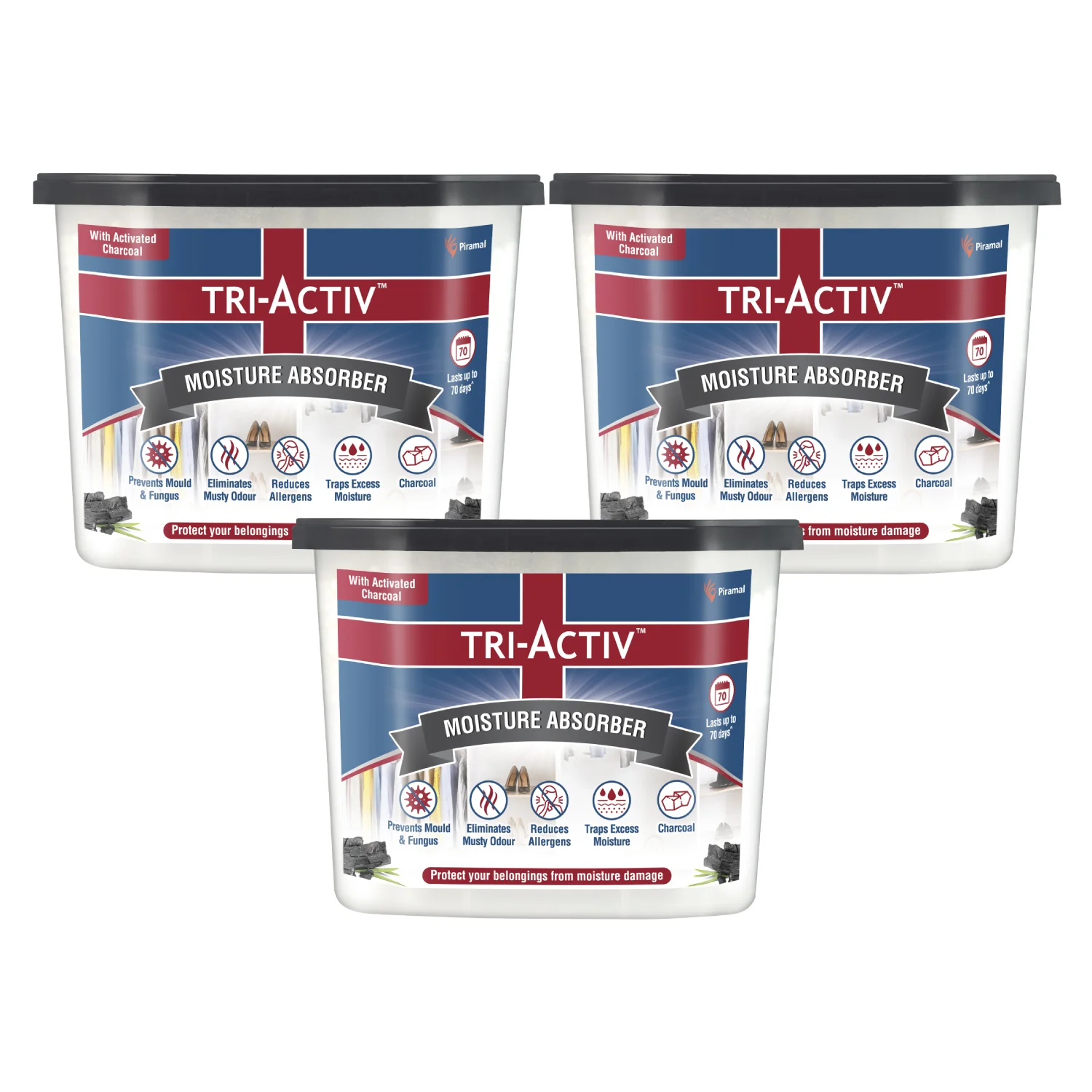 Tri-Activ Moisture Absorbers | Dehumidifier For Wardrobe, Closet, Shoe Rack | Absorption Capacity upto 600ml Each I Prevent Mould & Fungus, Allergens & Eliminate Odour - Image 21