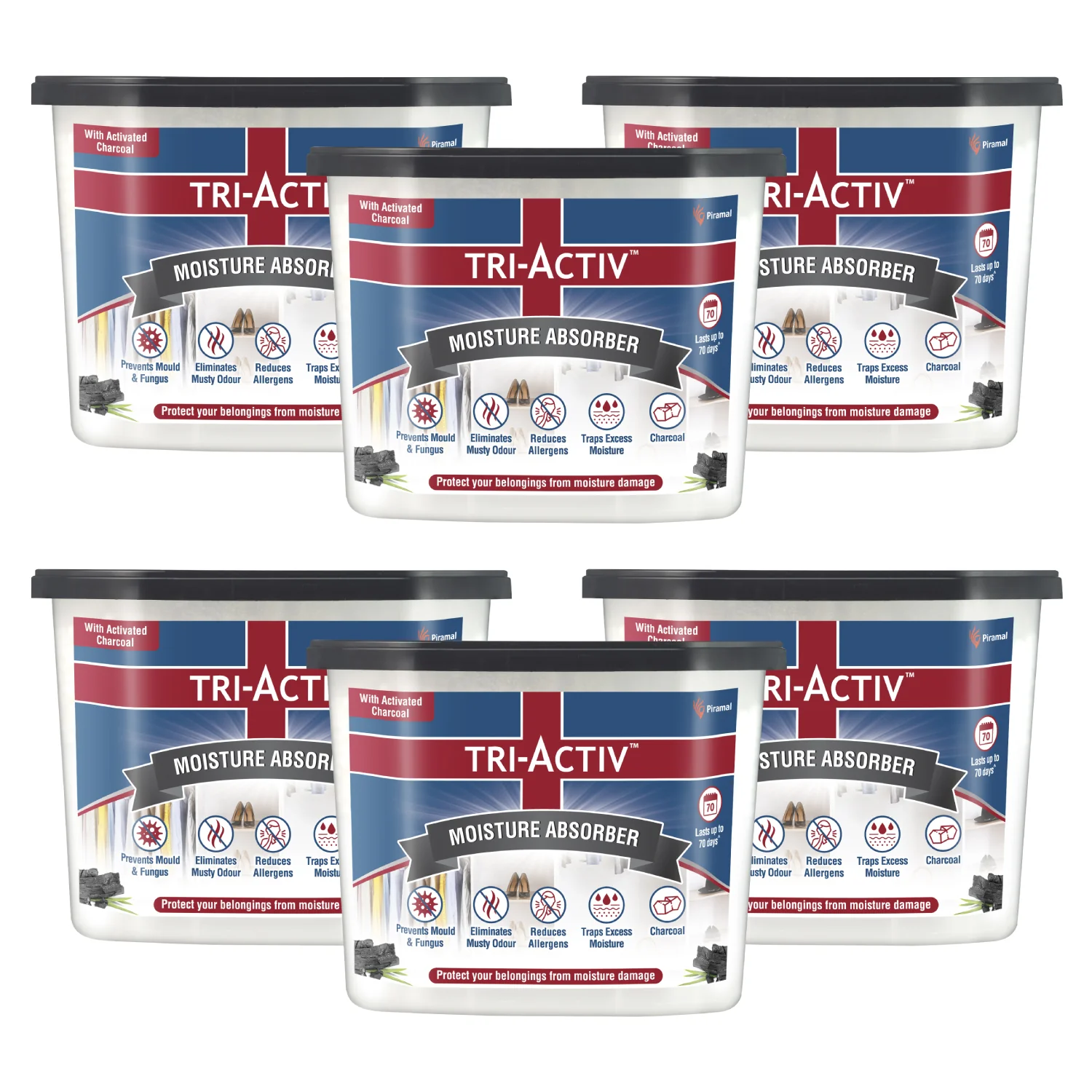Tri-Activ Moisture Absorbers | Dehumidifier For Wardrobe, Closet, Shoe Rack | Absorption Capacity upto 600ml Each I Prevent Mould & Fungus, Allergens & Eliminate Odour - Image 22