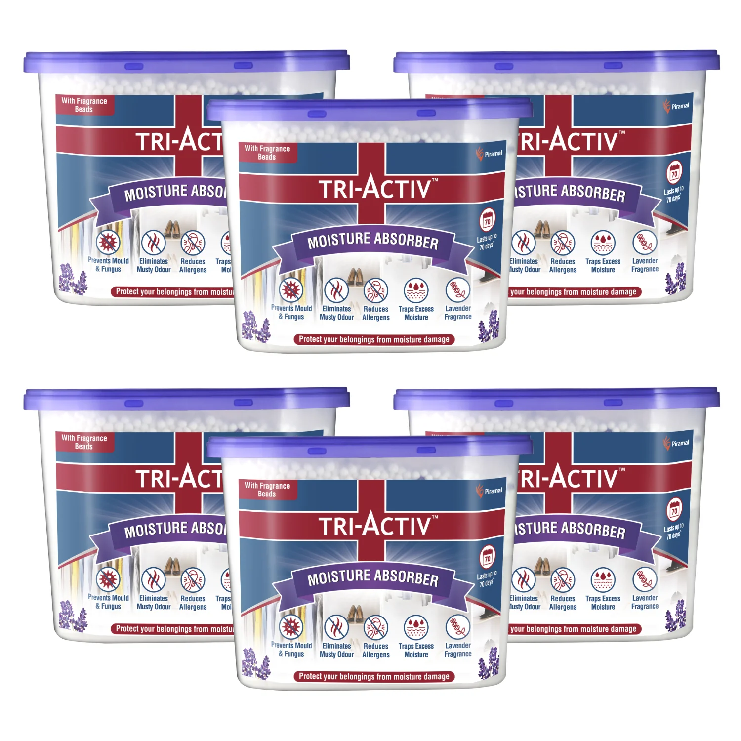 Tri-Activ Moisture Absorbers | Dehumidifier For Wardrobe, Closet, Shoe Rack | Absorption Capacity upto 600ml Each I Prevent Mould & Fungus, Allergens & Eliminate Odour - Image 23
