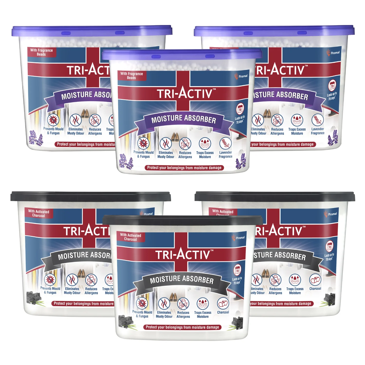 Tri-Activ Moisture Absorbers | Dehumidifier For Wardrobe, Closet, Shoe Rack | Absorption Capacity upto 600ml Each I Prevent Mould & Fungus, Allergens & Eliminate Odour - Image 24