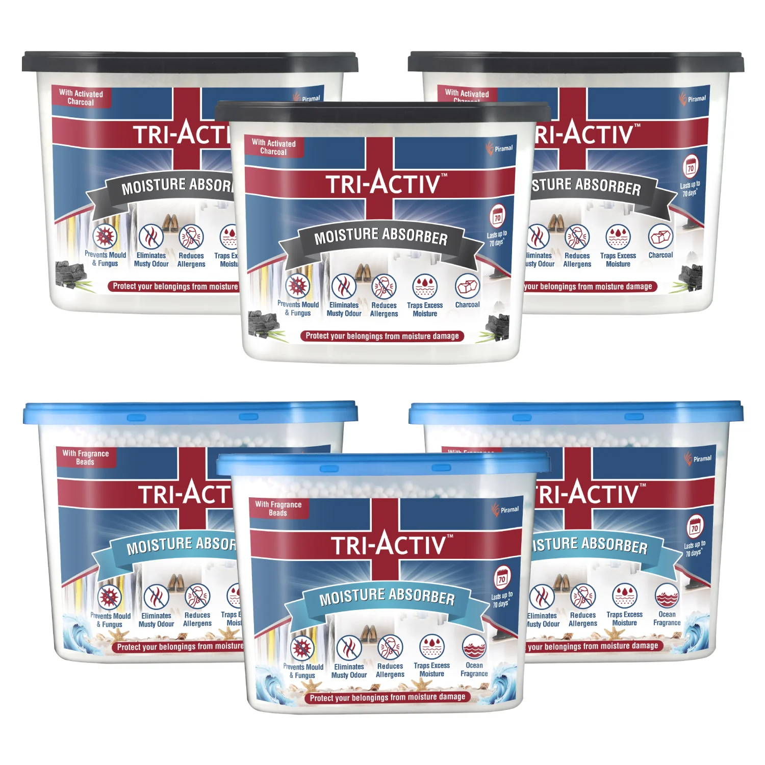 Tri-Activ Moisture Absorbers | Dehumidifier For Wardrobe, Closet, Shoe Rack | Absorption Capacity upto 600ml Each I Prevent Mould & Fungus, Allergens & Eliminate Odour - Image 25