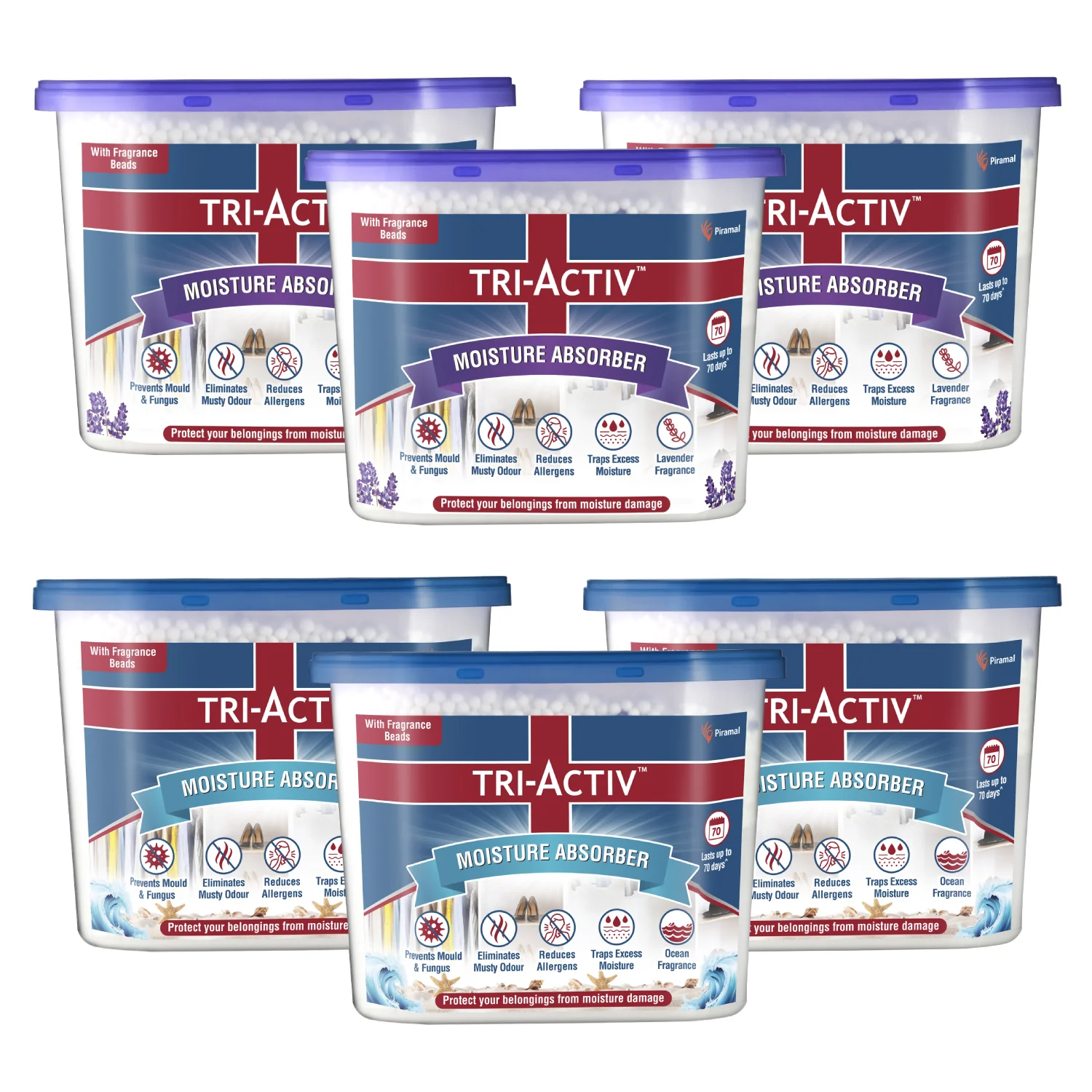 Tri-Activ Moisture Absorbers | Dehumidifier For Wardrobe, Closet, Shoe Rack | Absorption Capacity upto 600ml Each I Prevent Mould & Fungus, Allergens & Eliminate Odour - Image 27