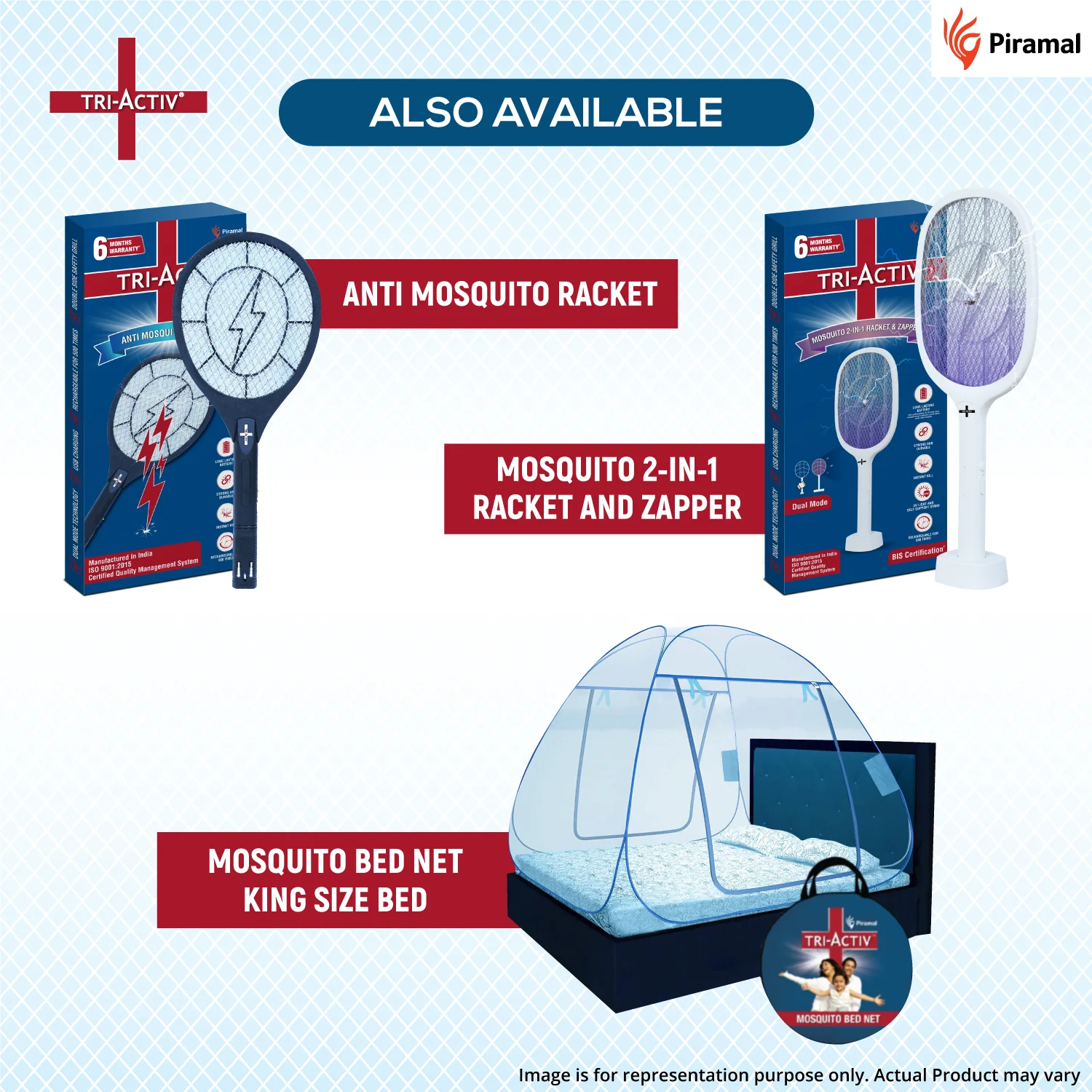 Tri-Activ Mosquito Net for Double Bed | Foldable Mosquito Net - Image 7